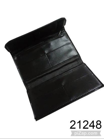 Imagen de CARTERA PORTA DOCUMENTOS SIMIL CUERO NEGRO LISO C/ABROJO 3.26